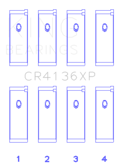 King Engine Bearings Nissan SR20DE/DET RWD (2.0L) Performance Rod Bearing Set - Size STDX