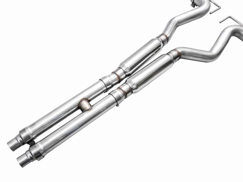AWE 2024 Ford Mustang Dark Horse S650 RWD Track Edition Cat-Back Exhaust w/ Quad Diamond Black Tips