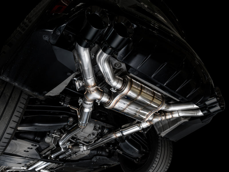 AWE Tuning 2021+ Cadillac CT4-V Blackwing SwitchPath Exhaust - Diamond Black Tips