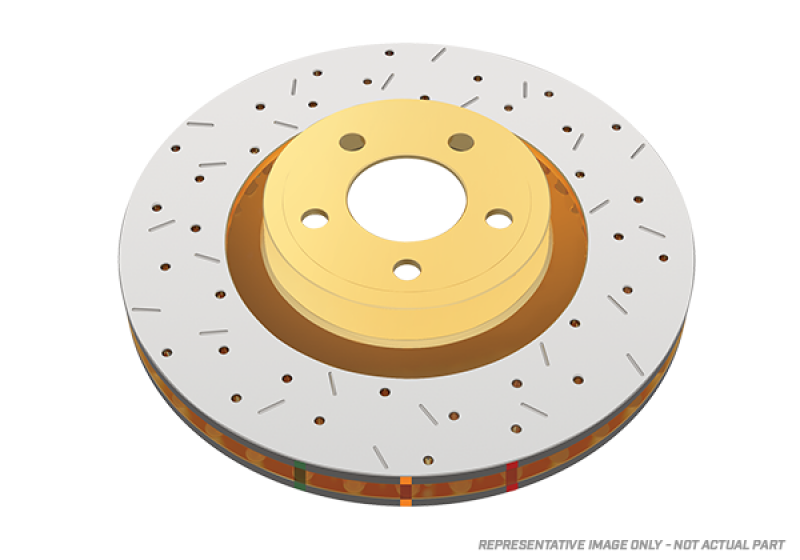 DBA 2015 Ford Mustang EcoBoost/GT w/o Brembo Calipers Front Drilled & Slotted 4000 Series Rotor
