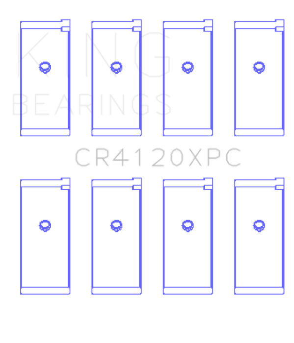 King Engine Bearings 1992+ Mitsubishi 4G63/4G64 EVO I-IV Connecting Rod Bearing Set - Size STDX
