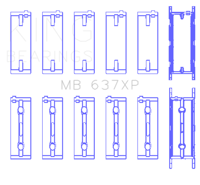 King Engine Bearings BMW S85B50A Crankshaft Main Bearings - Size STD