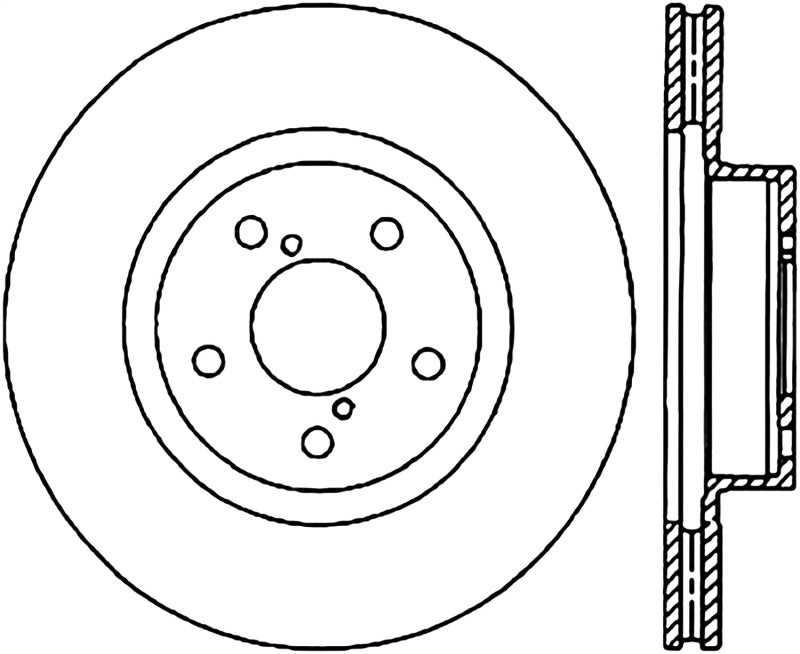 StopTech 05-10 Subaru Impreza WRX/STi Slotted & Drilled Left Front Rotor