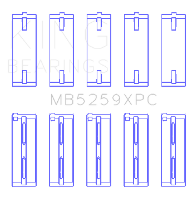 King Honda A-Series/B-Series/K-Series pMaxKote Performance Main Bearing Set - Size STDX