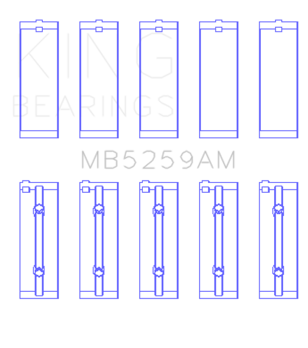 King Engine Bearings Acura B18A1/B1/C1/C5 K20A/K24A Main Bearing Set - Size STD