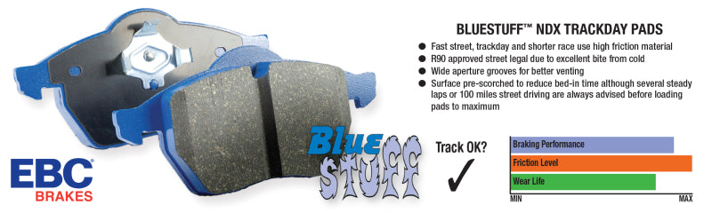 EBC 03-05 Subaru Impreza 2.0 Turbo WRX Bluestuff Front Brake Pads