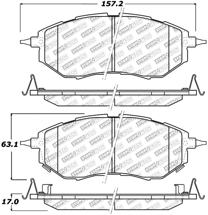 StopTech 14-15 Subaru Forester 2.0L Street Select Front Brake Pads