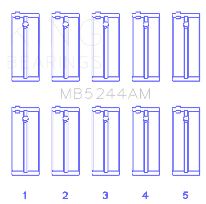 King Honda 91CI/1.5L D15A2/D15A3/D15B1/D15B2/D15B7/D15B8/D15Z1 Main Bearing Set - Size STD