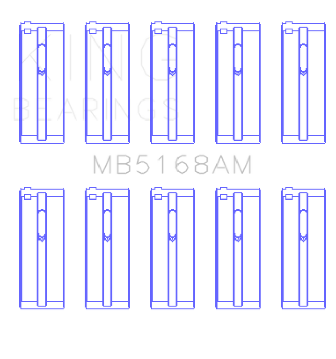 King Engine Bearings Acura F22B1/Honda F22A1/F22A6/F22B1/F22B2/F22B6 Main Bearing Set - Size STD