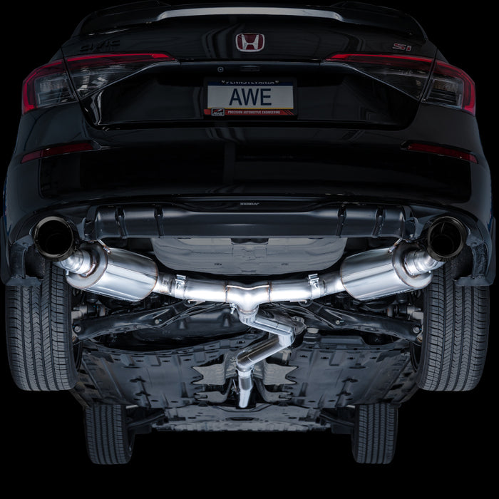 AWE Tuning 22+ Honda Civic Si/Acura Integra Touring Edition Catback Exhaust - Dual Diamond Black Tip