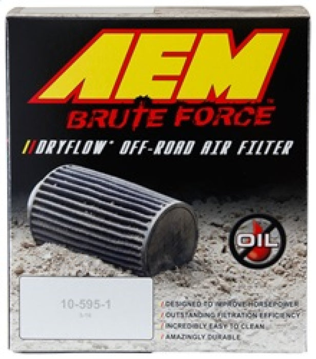 AEM Dryflow Conical Air Filter 6in Base OD x 3.5in Flange ID x 5.25in Height