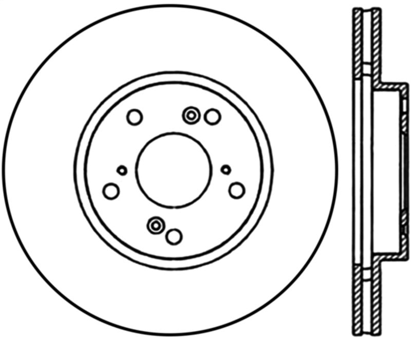 StopTech 06-08 Civic GX / 02-04 CR-V / 98-02 Honda Accord V6 / 03-07 Accord 4 cyl/V6 MT Slotted & D