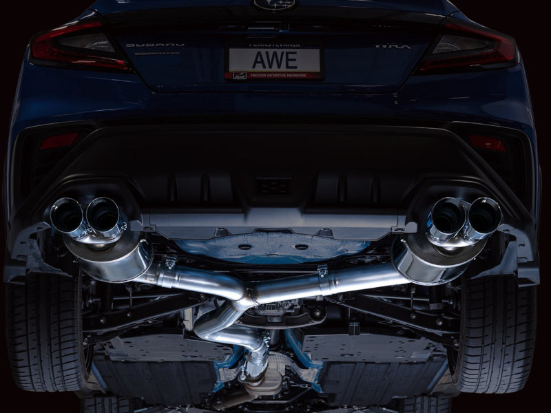 AWE Tuning 2022+ VB Subaru WRX Touring Edition Exhaust - Chrome Silver Tips